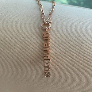 Stella & Dot necklace rose gold crystals Grandma